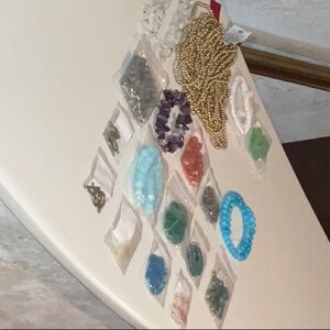 Jewelry Making Beads and Findings Mixed Lot Lava Stone Amazonite Carnelian